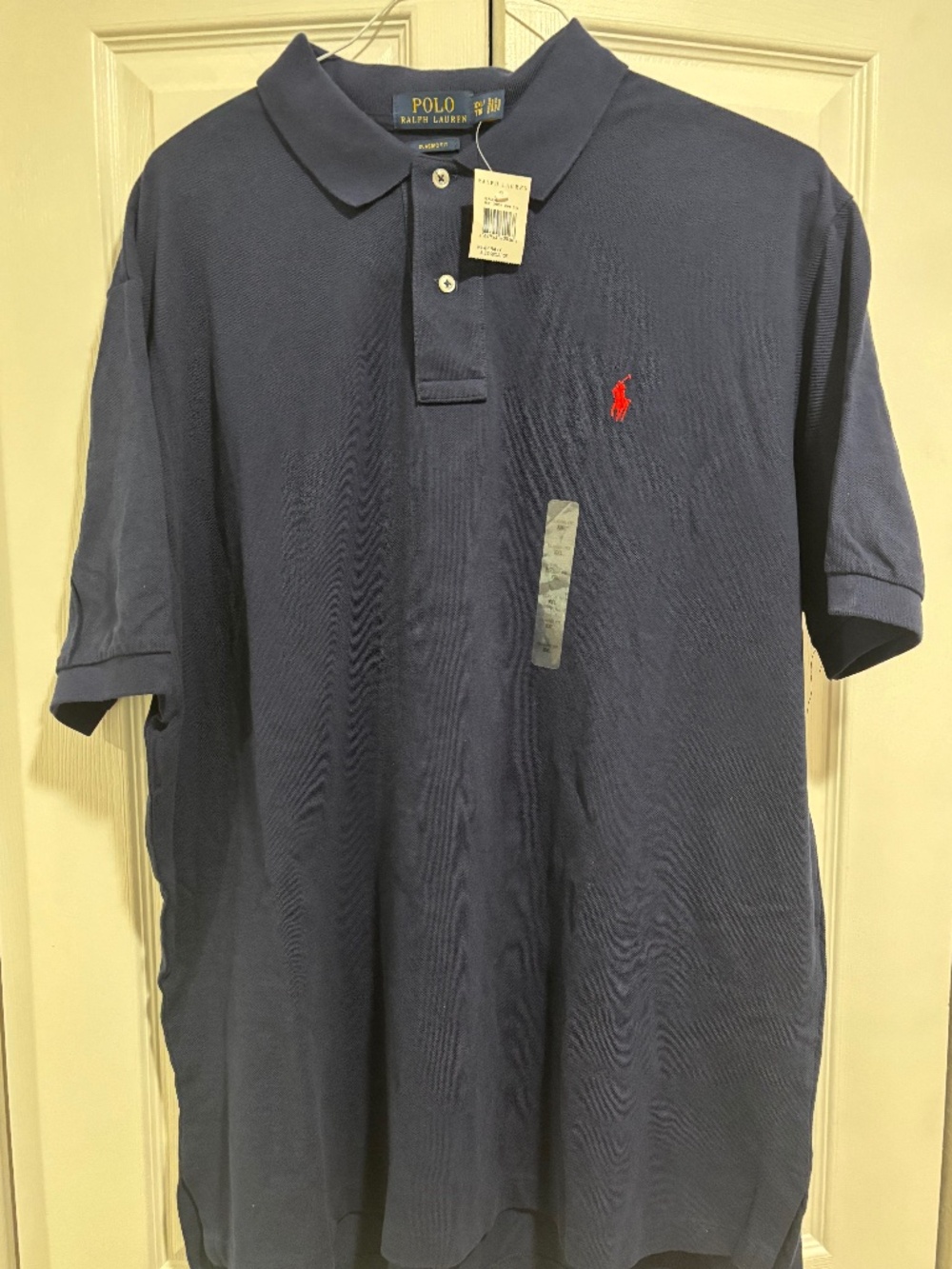 Ralph Lauren  Iconic Mesh Polo Shirt Navy Blue XXL TALL NEW with Tag